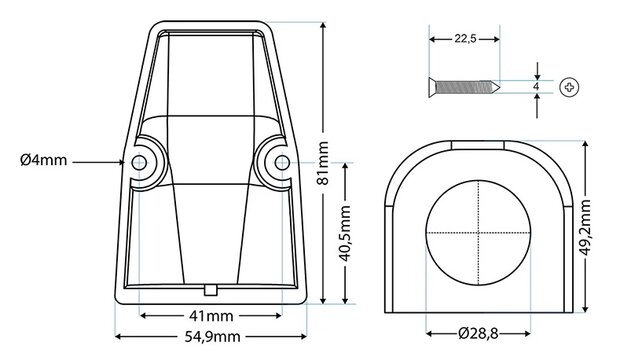 Opbouw- installatieframe enkelvoudig x5 stuks