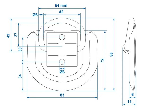 Sjoroog 83 x 72 mm x5 stuks