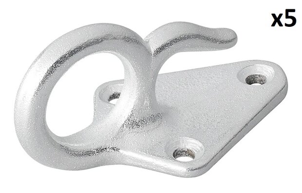 Touwhaak metaal met oog 70 x 40 mm x5 stuks