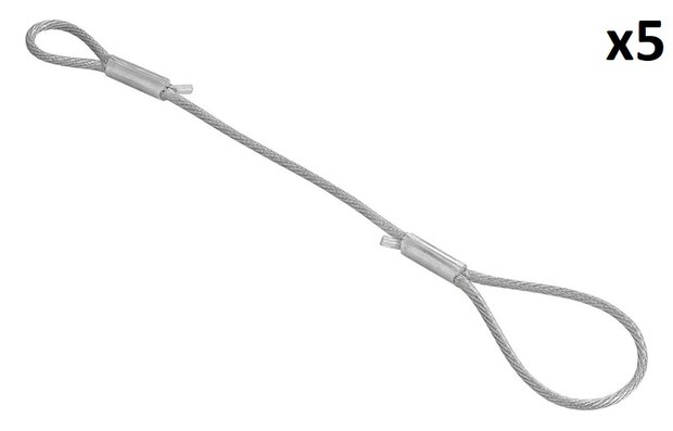 Losbreekkabel 40 cm met lussen x5 stuks