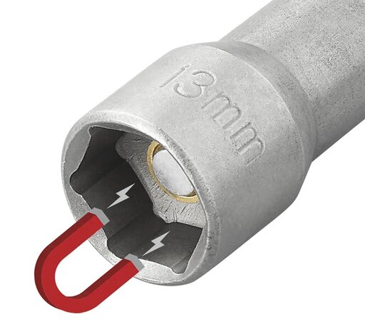 Adapter 13mm met magneet voor accuboormachine x5 stuks