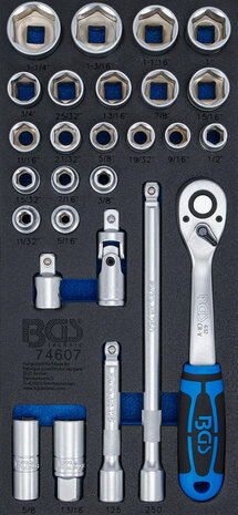 Dopsleutelset inches 27-dlg