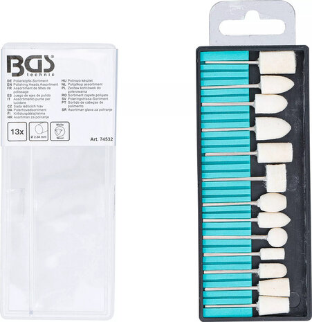 Polijstkop assortiment 13-dlg