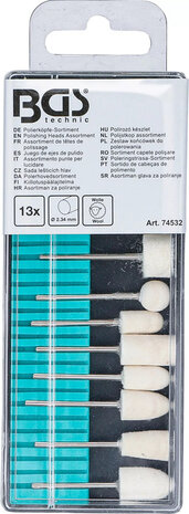 Polijstkop assortiment 13-dlg