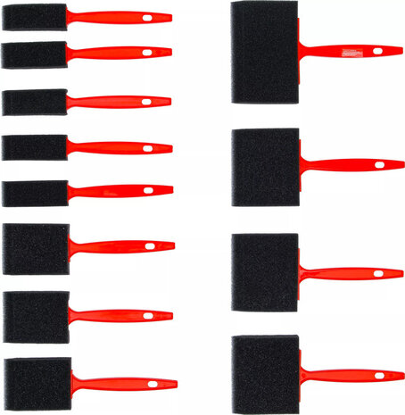 Schuim / spons penselenset 12-dlg