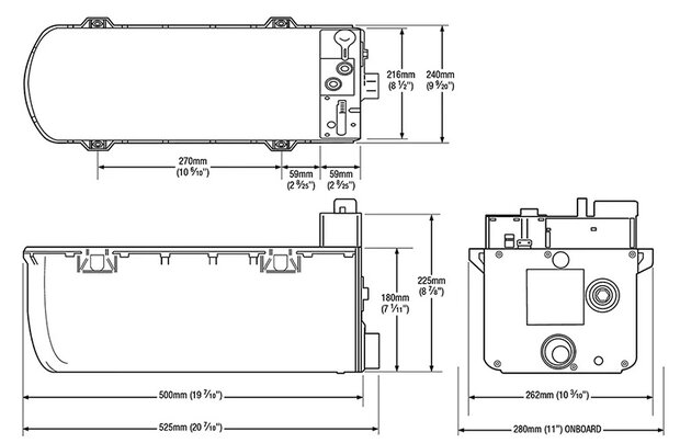 Expanse waterboiler gas/electric onboard