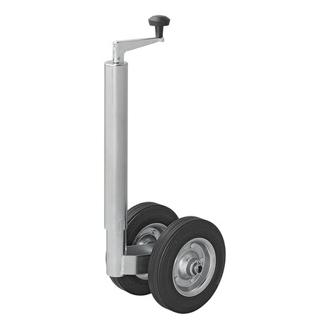 Dubbel neuswiel 48 mm met massief natuurrubberen banden 200 x 50 mm