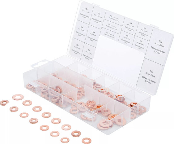 Bgs Technic Assortiment verstuiverringen koper 150-dlg