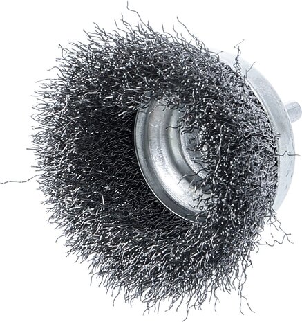 Bgs Technic Komborstel staaldraad opname 6 mm as diameter 75 mm
