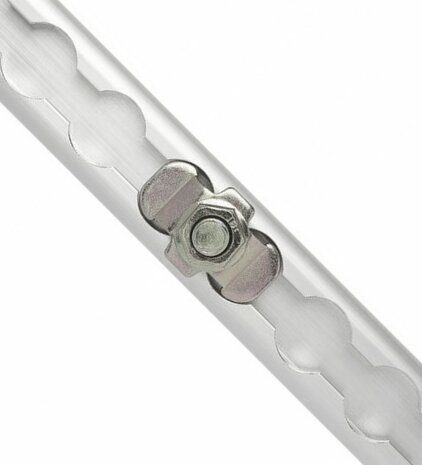 Stud fitting dubbel met bout 3/8"