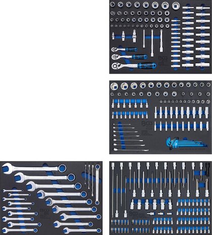 Gereedschapwagen 8 laden met 296 gereedschappen