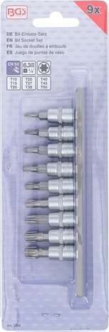 Bgs Technic Dopsleutelbitset (1/4) T-profiel (voor Torx) T10 - T50 9-delige
