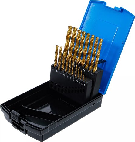 Bgs Technic Spiraalborenset HSS-G titanium gecoat 1 - 10 mm 19-dlg