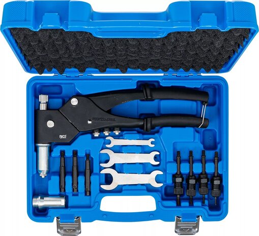 Popnageltang-set voor standaard popnagels, popmoeren en klinkbouten