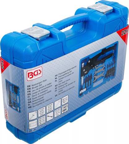 Popnageltang-set voor standaard popnagels, popmoeren en klinkbouten