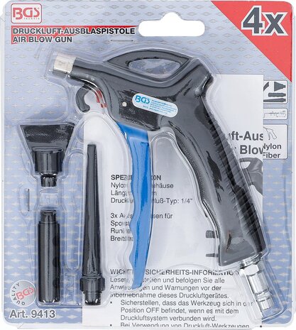 Bgs Technic Luchtblaaspistool met 3 bijlagen