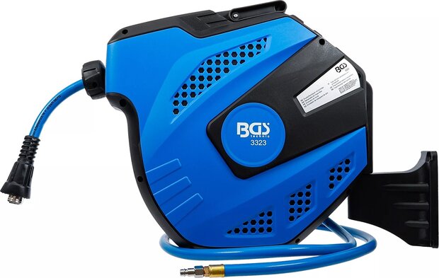 Bgs Technic Persluchtslang met oproller automatisch 12 m + 2 m
