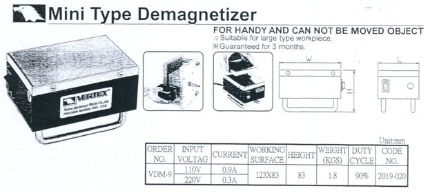 Demagnetiseerapparaat 0,3A