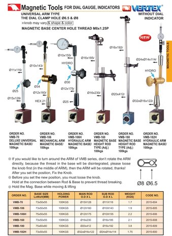 Magnetische standaard met houder 75 x 60 x 80