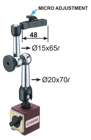 Magnetische basis klemkracht 30 kg