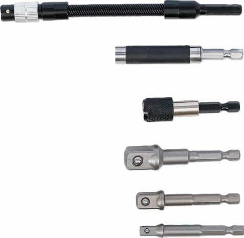 Adapter- en extensieset voor boormachines 6-dlg