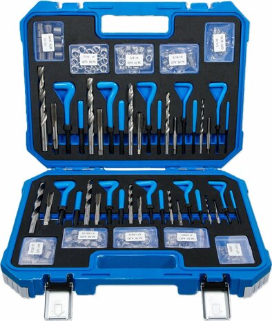 Schroefdraad reparatieset metrische en inchmaten M5 - M12 1/4 - 1/2 320-dlg