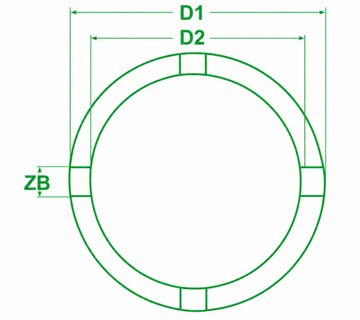 Groove Nut Socket met externe Tooth, KM1