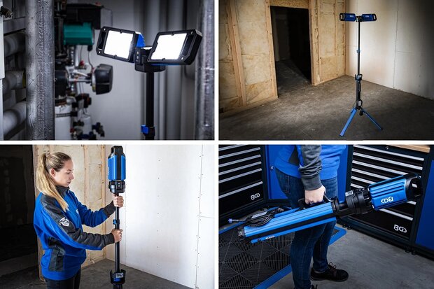 Hybrid Duo-SMD-LED-werkspotlamp met statief