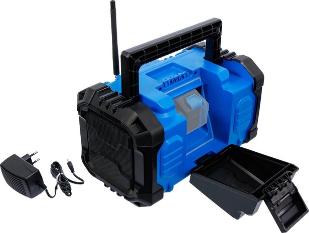 Accu DAB-radio hybride 18 V en 230 V zonder accu