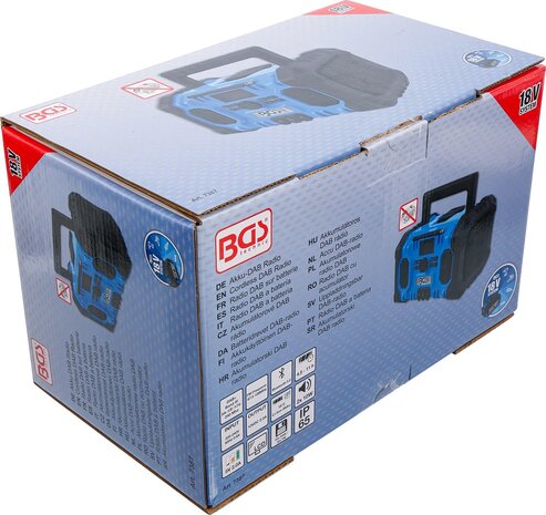 Accu DAB-radio hybride 18 V en 230 V zonder accu