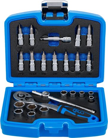 Dopsleutelset 6,3 mm (1/4) 24-dlg