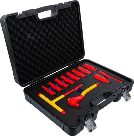 VDE-dopsleutelset aandrijving 10 mm (3/8) SW 7 - 22 mm 12-dlg