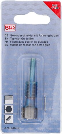 Draadsnijplaat met geleidepin voor temperatuursensoren M12 x 1,25