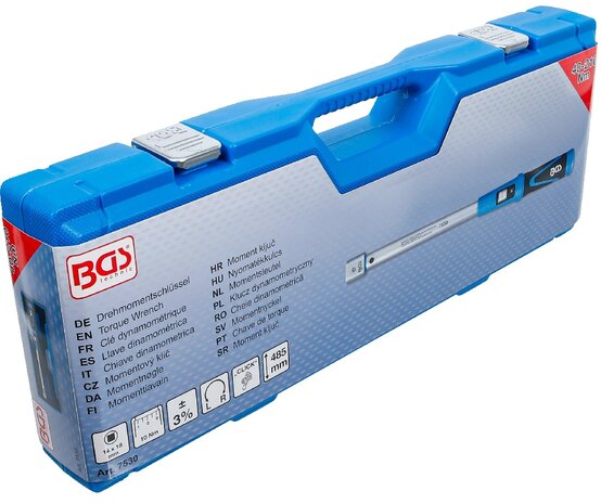 Momentsleutel 40 - 210 Nm voor 14 x 18 mm insteekgereedschap