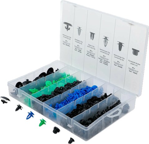 Assortiment, bekledings clips voor Opel, 300-delig
