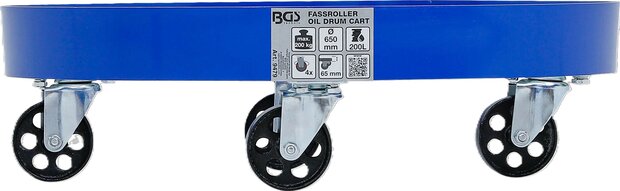 Bgs Technic Standaard olietrommelwagen voor 200 liter vaten