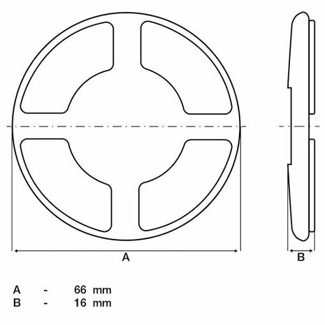 Reserve rubberen pad voor BGS 7875 klein