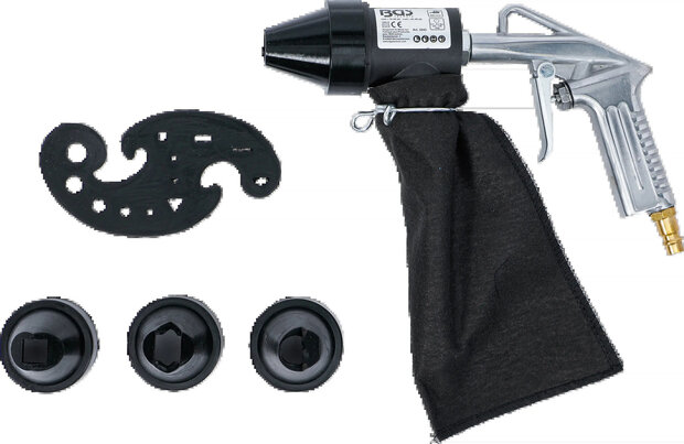 Bgs Technic Lucht zandstraalpistool met toebehoren