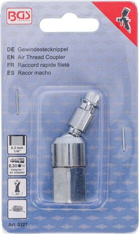 Bgs Technic Draadnippel 6,3 mm (1/4) binnendraad