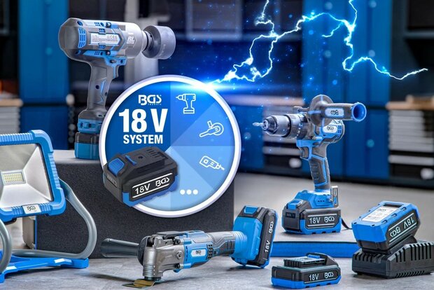 Accu slagmoersleutelset borstelloos 65 Nm 18 V met accu en snellader