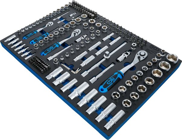 Bgs Technic 3/3 Tool Tray: 192-delige dop Set, Pro Torque