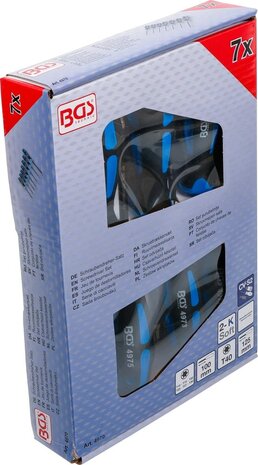 Schraubendreher-Satz diamantbeschichtet T-Profil (fur Torx) T10 - T40 7-tlg