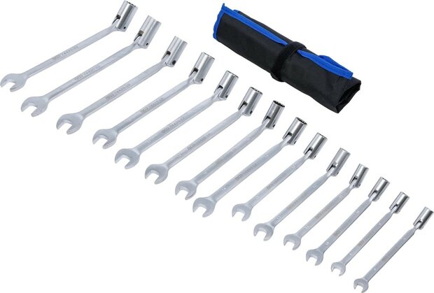 Steekringsleutelset met flexibele ringzijde 8 - 22 mm 14-dlg