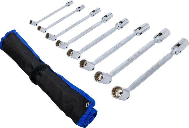 Ringsleutelset met flexibele koppen 8-delige