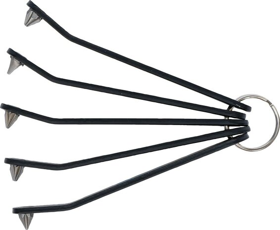 Speciale bitschroevendraaier extra plat Sleufkop SL kruiskop PH en PZ T-profiel (voor Torx) 5-dlg