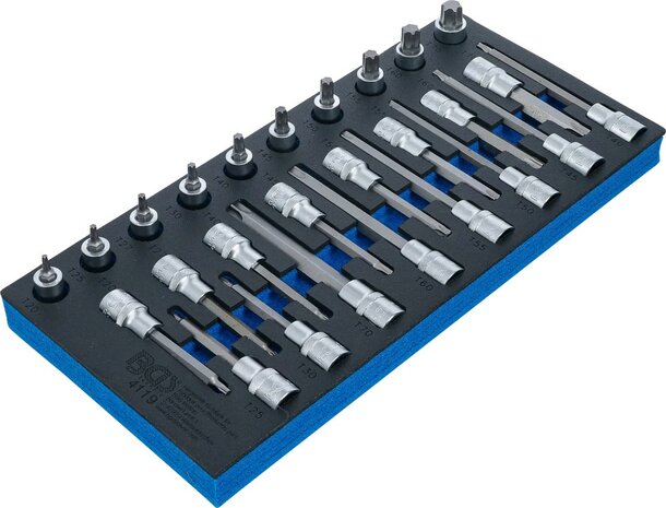 Bgs Technic Gereedschapmodule 1/3: dopsleutelbitset T-profiel (voor Torx) 26-dlg