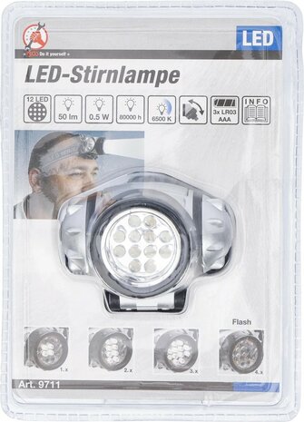 Bgs Technic LED-hoofdlamp 12 leds