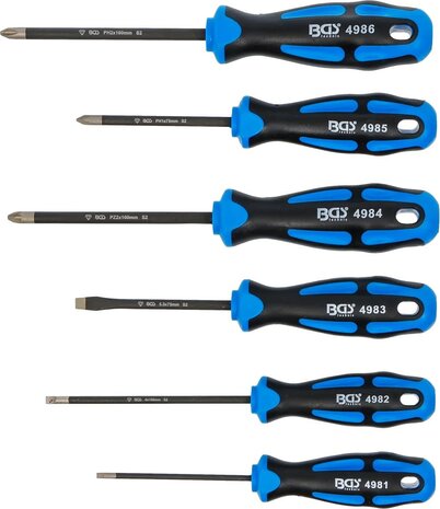 Schroevendraaierset met diamantcoating 6-dlg