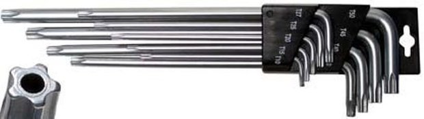 Bgs Technic Stiftsleutelset extra lang TS-profiel (voor Torx Plus) 9-delig
