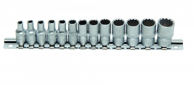 Bgs Technic Dopsleutel set 1/4, 12 kant, 13 delig